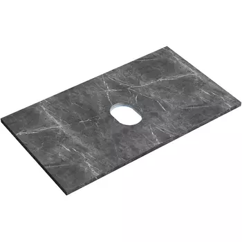 Столешница в ванную под раковину Sancos TT80A1 черный мрамор, без отв. под смеситель