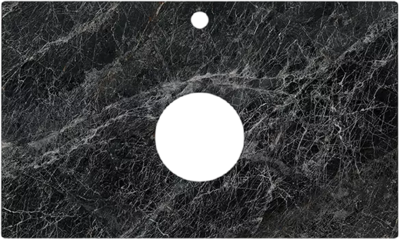 Столешница в ванную под раковину KERAMA MARAZZI Plaza Риальто 80 PL1 серая, с отверстием для смесителя