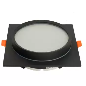 Светильник встраиваемый Feron DL705 потолочный GX70 черный квадрат IP44 51108