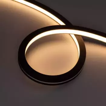 Светодиодная герметичная лента Arlight NOVA-TOP-BLACK-A120-16x15mm 24V Warm3000 (10 W/m, IP67, 2835, 5m, wire x2) 036731
