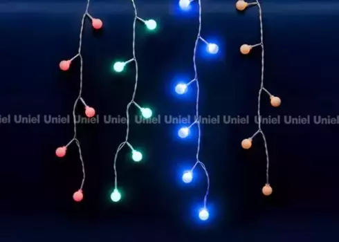 Светодиодная гирлянда Uniel занавес Радуга 220V разноцветный ULD-E2405-100/DTA MULTI IP20 RAINBOW 11130