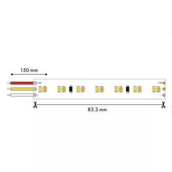 Светодиодная лента Favourite 19,8W/m 168LED/m 2835SMD от теплого до холодного 5M 2001-62020