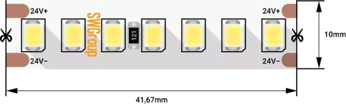Светодиодная лента SWG SWG2P168-24-17.3-NW-20 005268