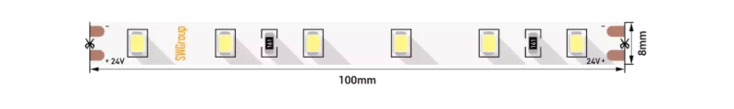 Светодиодная лента SWG SWG2P60-24-4.8-W 005270