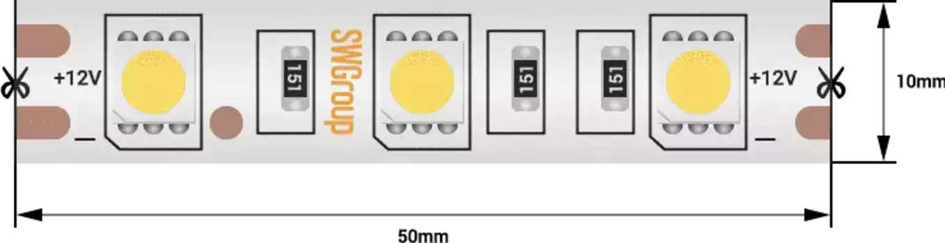 Светодиодная лента SWG SWG560-12-14.4-WW-68-M 009269
