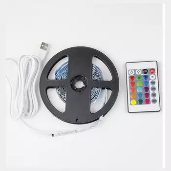 Светодиодная лента Uniel 4W/m RGB 3M ULS-U12 3M/RGB/1.5M/USB/RC IP20 RUA02C24 UL-00007534