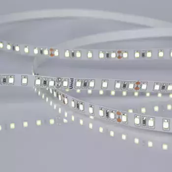 Светодиодная лента Uniel ULS-2835-120LED/m-8mm-IP20-DC24V-9,6W/m-5M-6500K катушка в герметичной упаковке