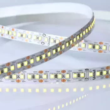 Светодиодная лента Uniel ULS-M16-2835-180LED/m-10mm-IP20-DC12V-17W/m-5M-4000K PROFI катушка в герметичной упаковке