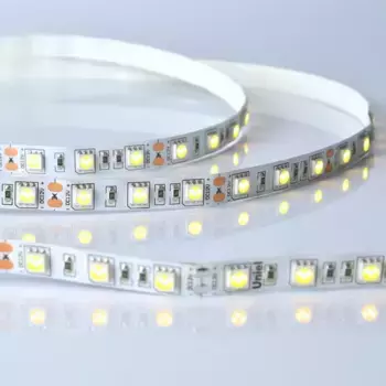 Светодиодная лента Uniel ULS-M25-5050-60LED/m-10mm-IP20-DC12V-14,4W/m-5M-3000K PROFI катушка в герметичной упаковке