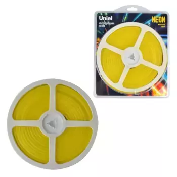 Светодиодная лента Uniel ULS-N01-2835-120LED/m-6mm-IP67-DC12V-9W/m-5M-YELLOW блистер