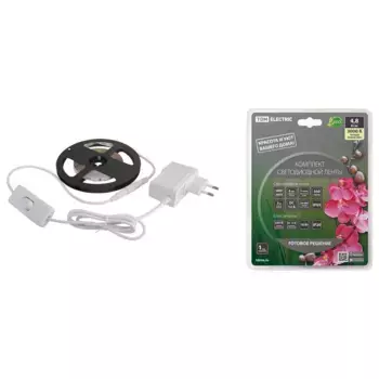 Светодиодная влагозащищенная лента TDM Electric 4,8W/m 60LED/m 2835SMD теплый белый 3M SQ0331-0230