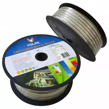 Светодиодная влагозащищенная лента Uniel 8W/m 60LED/m 2835SMD теплый белый 50M ULS-2835-60LED/m-10mm-IP67-220V-8W/m-50M-WW UL-00000660