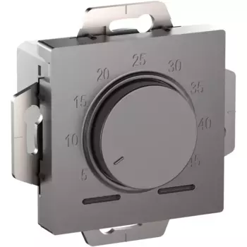 Термостат электрон. теплого пола с датчиком, 10A Systeme Electric AtlasDesign Сталь ATN000935