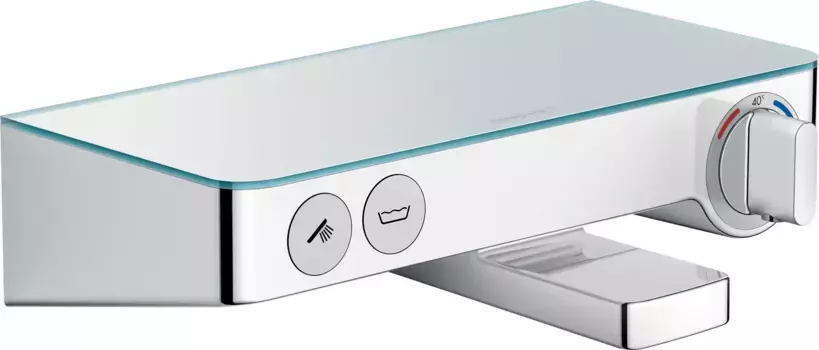 Смеситель для ванны Hansgrohe Ecostat Select 13151400 хром, белый с термостатом
