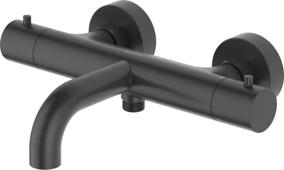 Термостатический смеситель AQUATEK Европа AQ1343MB для ванны с душем, матовый черный