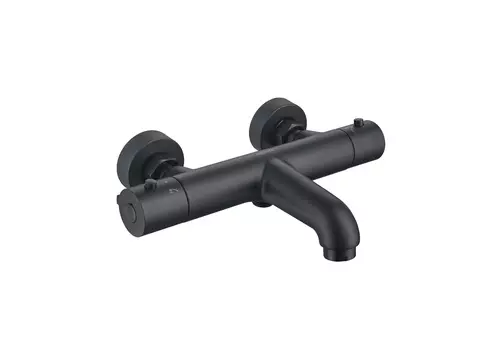 Термостатический смеситель AQUATEK Вега AQ1043MB для ванны с душем, матовый черный