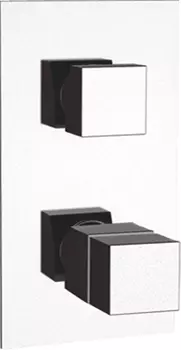 Термостатический смеситель Remer Q-Elegance QT92 для ванны с душем, С ВНУТРЕННЕЙ ЧАСТЬЮ