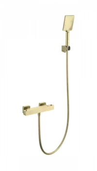 Термостатический смеситель Wonzon & Woghand WW-B2026-A-BG для душа, брашированное золото