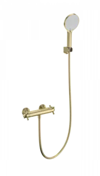 Термостатический смеситель Wonzon & Woghand WW-B2048-A-BG для душа, брашированное золото