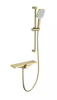 Термостатический смеситель Wonzon & Woghand WW-B2551-A-BG для ванны с душем, брашированное золото