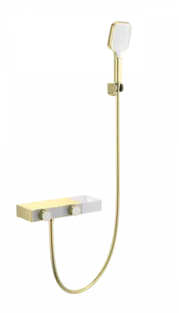 Термостатический смеситель Wonzon & Woghand WW-B2551-BG для ванны с душем, брашированное золото