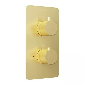 Термостатический смеситель встраиваемый Aqueduto Aceno ACE0250 С ВНУТРЕННЕЙ ЧАСТЬЮ, шлифованное золото