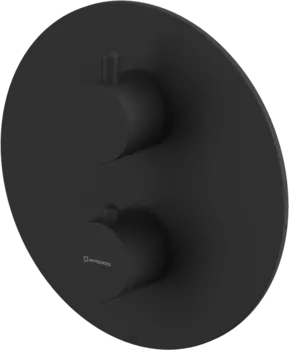 Термостатический смеситель встраиваемый WHITECROSS Y Y1236BL С ВНУТРЕННЕЙ ЧАСТЬЮ, для ванны с душем, черный матовый