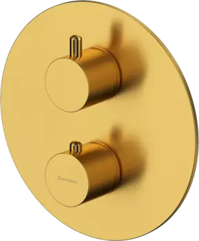 Термостатический смеситель встраиваемый WHITECROSS Y Y1236GLB С ВНУТРЕННЕЙ ЧАСТЬЮ, для ванны с душем, брашированное золото