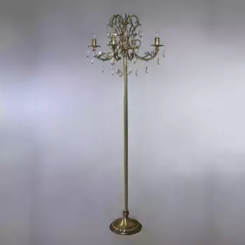 Торшер Ambiente Alicante 8888F/4 AB Tear Drop бронза, хрусталь