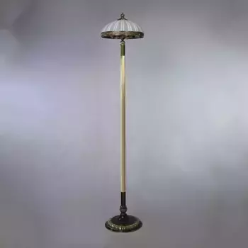 Торшер Ambiente Navarra бронза с белым плафоном