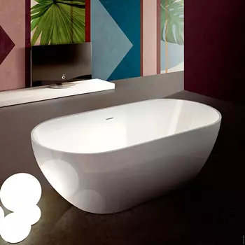 Ванна из искусственного камня Gruppo Treesse Clivia 170x80 белый глянцевый