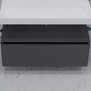 Тумба Armadi Art Flat Valessi Uno-S 100 антрацит глянец