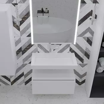 Тумба Armadi Art Flat Valessi Uno-S 80 белый глянец