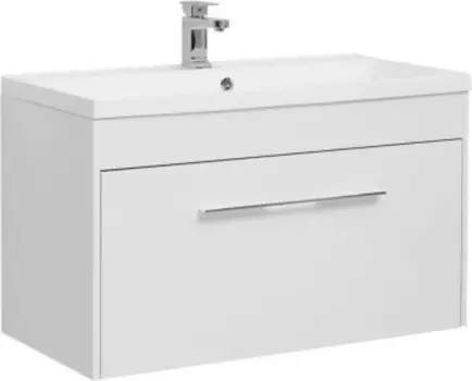 Тумба Августа 100 цв.белый (ручка хром) (274142)