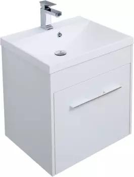 Тумба Августа 58 цв.белый (ручка хром) (274017)