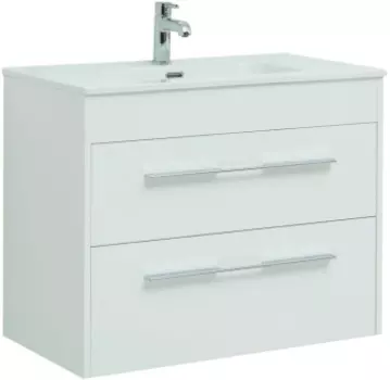 Тумба Августа 80 (Flat) цв.белый глянец (277508)