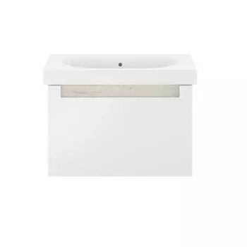 Тумба BUONGIORNO PLUS подвесная 80, 1+1, белый+дуб кантри