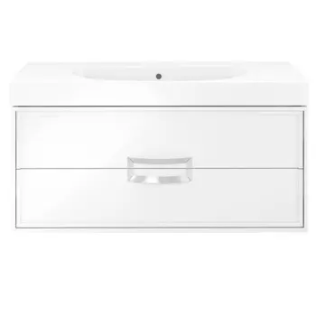 Тумба CANALETTO белая 100 см с 2 ящ