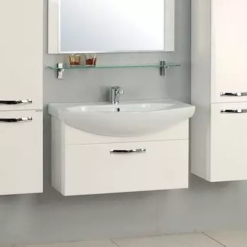 Тумба под раковину подвесная Aquaton Ария 80 белый