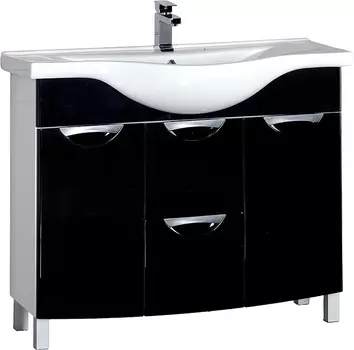 Тумба для комплекта Aquanet Асти 105 черная