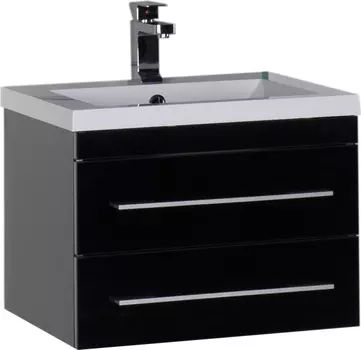 Тумба для комплекта Aquanet Верона 58 подвесная черная