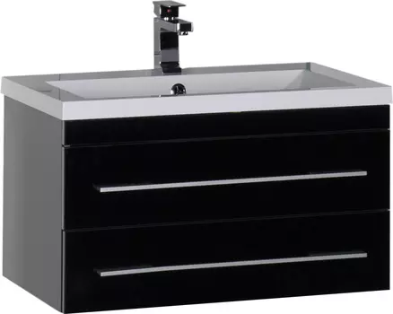 Тумба для комплекта Aquanet Верона 75 подвесная черная