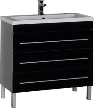 Тумба для комплекта Aquanet Верона 90 черная