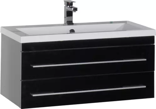 Тумба для комплекта Aquanet Верона 90 подвесная черная