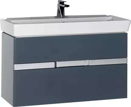 Тумба для комплекта Aquanet Виго 100 сине-серая