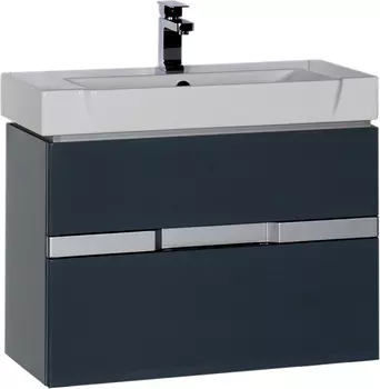 Тумба для комплекта Aquanet Виго 80 сине-серая