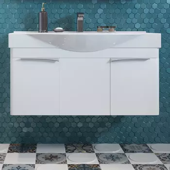 Тумба под раковину Aquaton Беверли 100 белый глянец