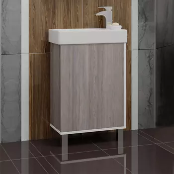 Тумба под раковину Aquaton Эмма 46 белый-светлое дерево