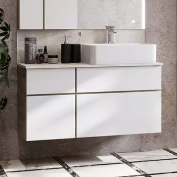 Тумба под раковину Aquaton Мишель 100 светлое дерево-белый