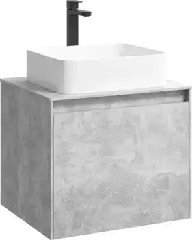 Тумба для комплекта Aqwella 5 stars Mobi 60 бетон светлый, без сменных элементов